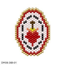 Dije Miyuki sagrado Corazón Escapulario DM08-369-01