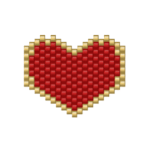 Dm04-168-04-1.png Dije Miyuki Corazón Con Borde DM04-168-04