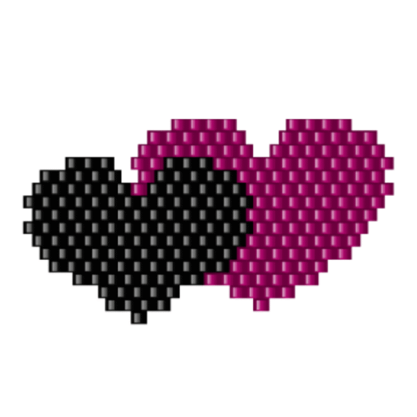 Dm06-245-07-1.png Dije Miyuki Doble Corazón DM06-245-07