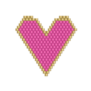 Dm06-247-02-1.png Dije Miyuki Corazón Con Borde DM06-247-02