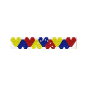 Dm09-405-01-1.png Dije Miyuki Brazalete Bandera Corazones DM09-405-01